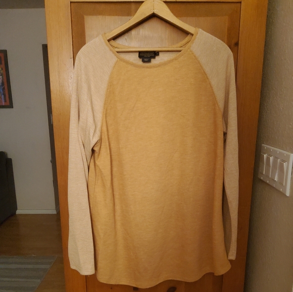 Pendleton Tops - Pendleton Tan and Cream Long Sleeve Top